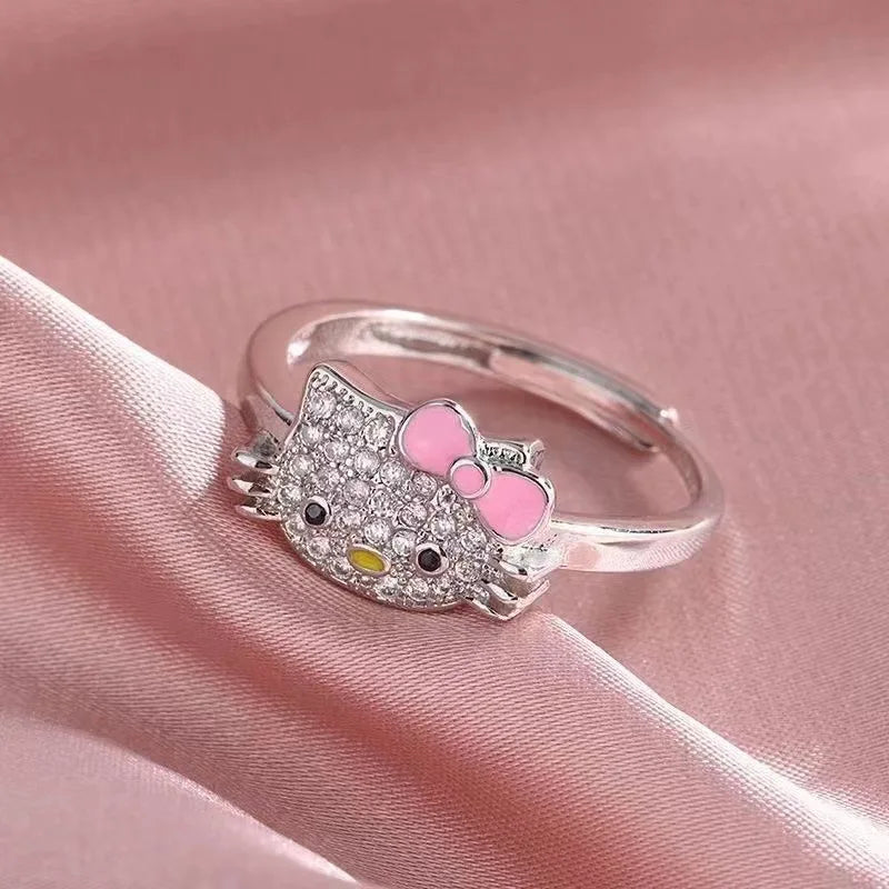 Kawaii Sanrio Hello Kitty Rhinestone Jewelry Set - Image 5