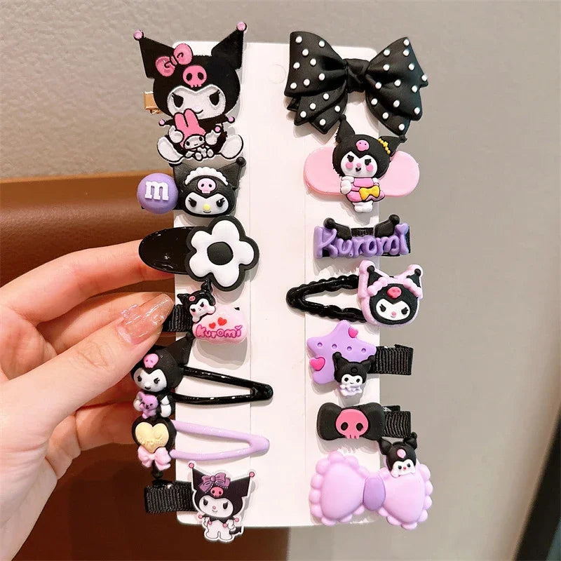 14pcs Sanrio Kuromi Hairclip & Headwear Set - Image 7