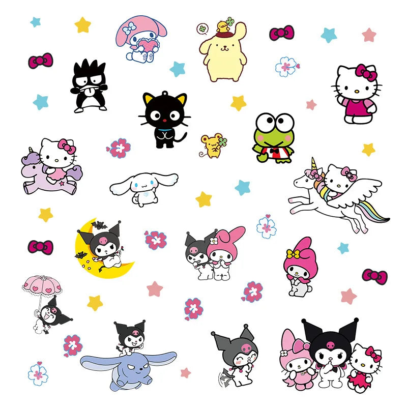 Cartoon Cute Hello Kitty & Kuromi Wall Sticker - Image 4