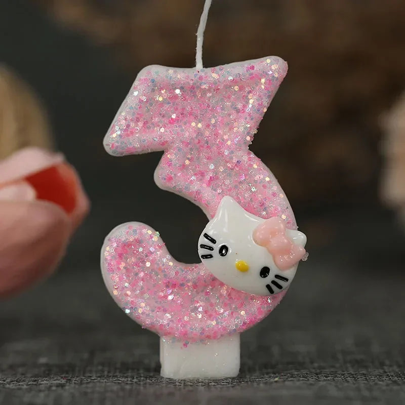 Kawaii Hello Kitty Number Birthday Candles - Image 15