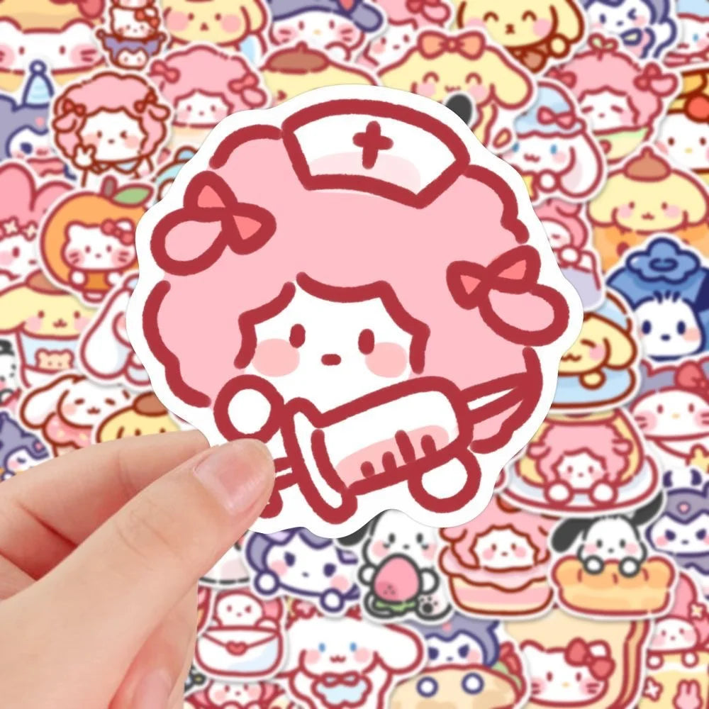 100pcs Cute Sanrio Cartoon Stickers - Image 4