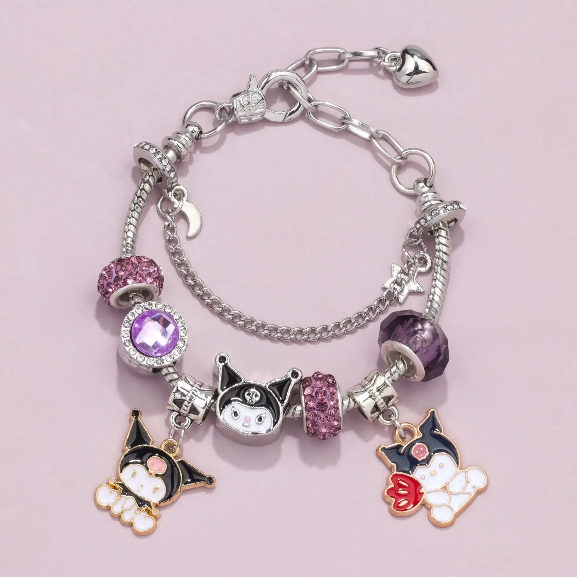 Cartoon Character Kuromi & Melody Adjustable Bracelet - Image 9