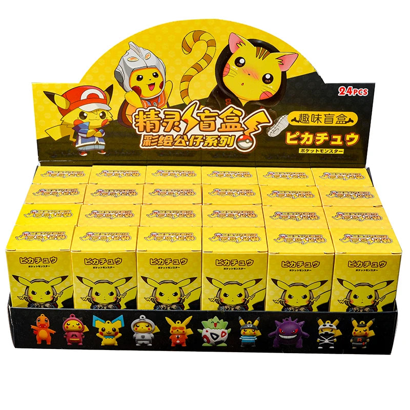 New Hot Sell 24Pcs Pokémon Classic Anime Characters Blind Box Keychains