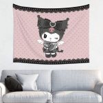 Custom Melody Kuromi Cartoon Anime Hippie Tapestry
