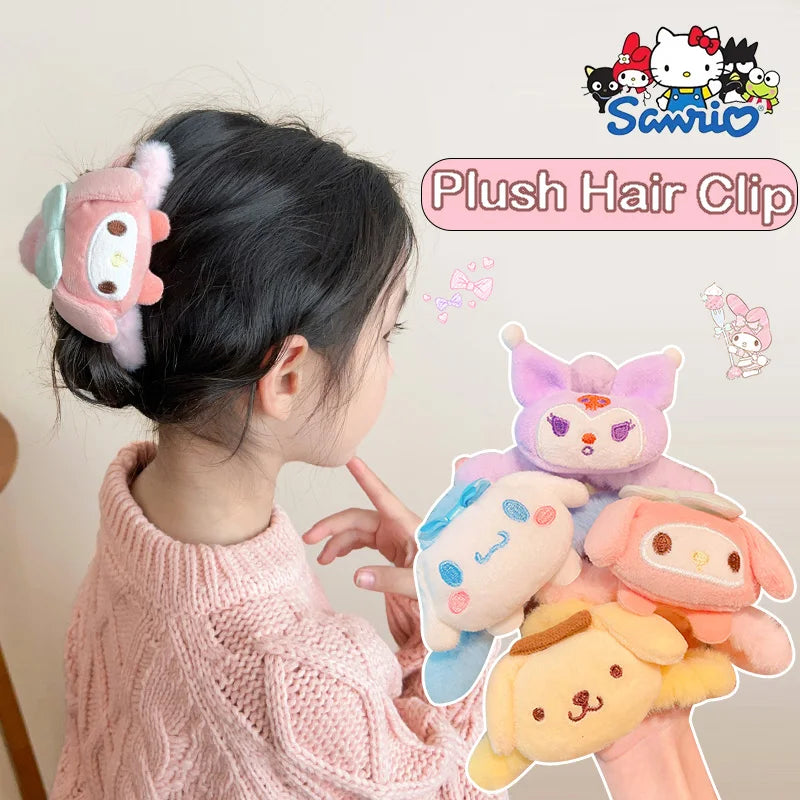 Plush Series Sanrio Kuromi & Cinnamoroll Hair Clip