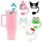 6pcs Sanrio Reusable Straw Toppers Set