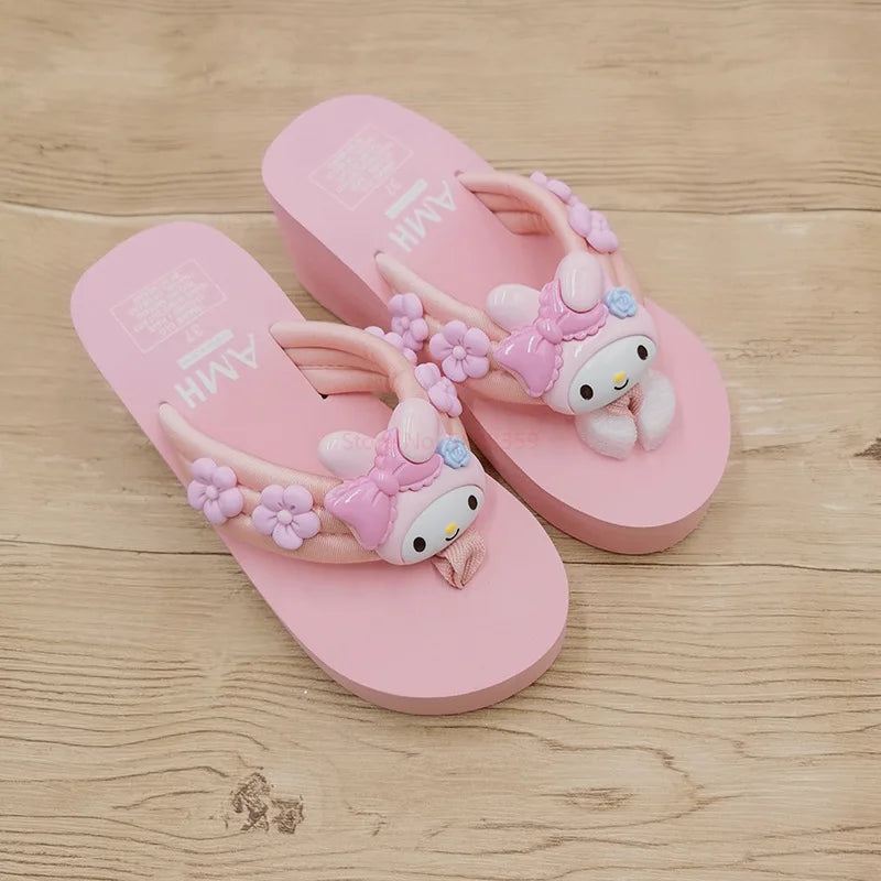 Sanrio Hello Kitty & Melody Trendy Flip Flops - Image 5