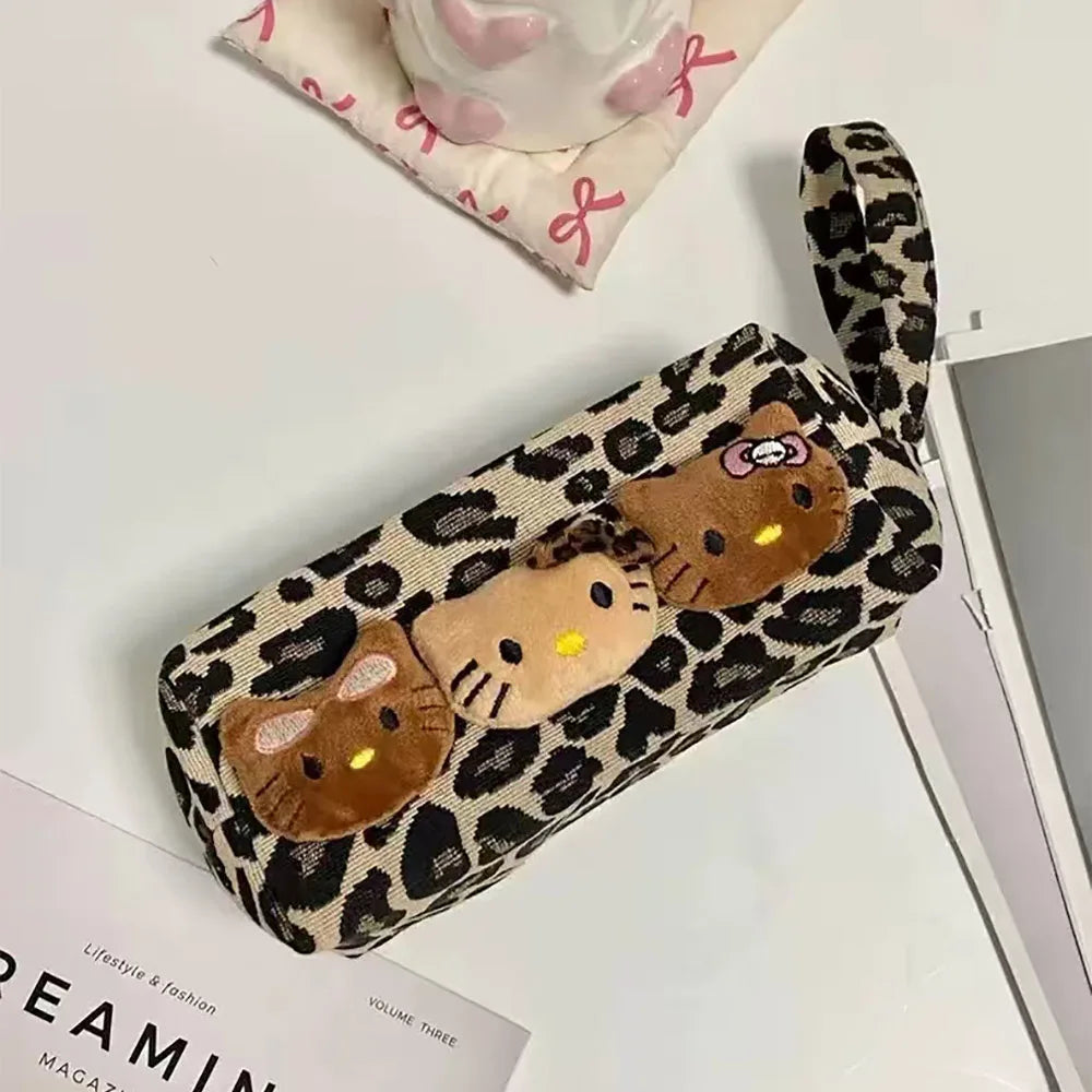 Sanrio Hello Kitty Leopard Cosmetic Bag - Image 7