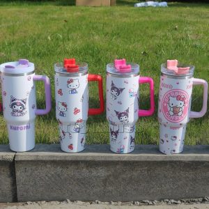 40oz/1200ml Sanrio Hello Kitty Kuromi 304 Stainless Steel Insulated Water Bottle