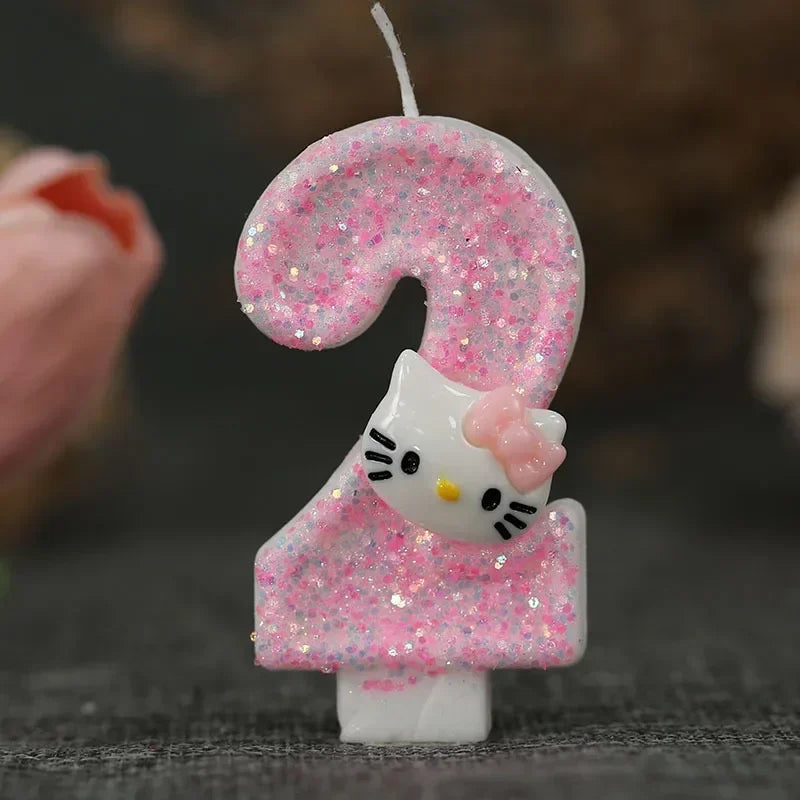 Kawaii Hello Kitty Number Birthday Candles - Image 14